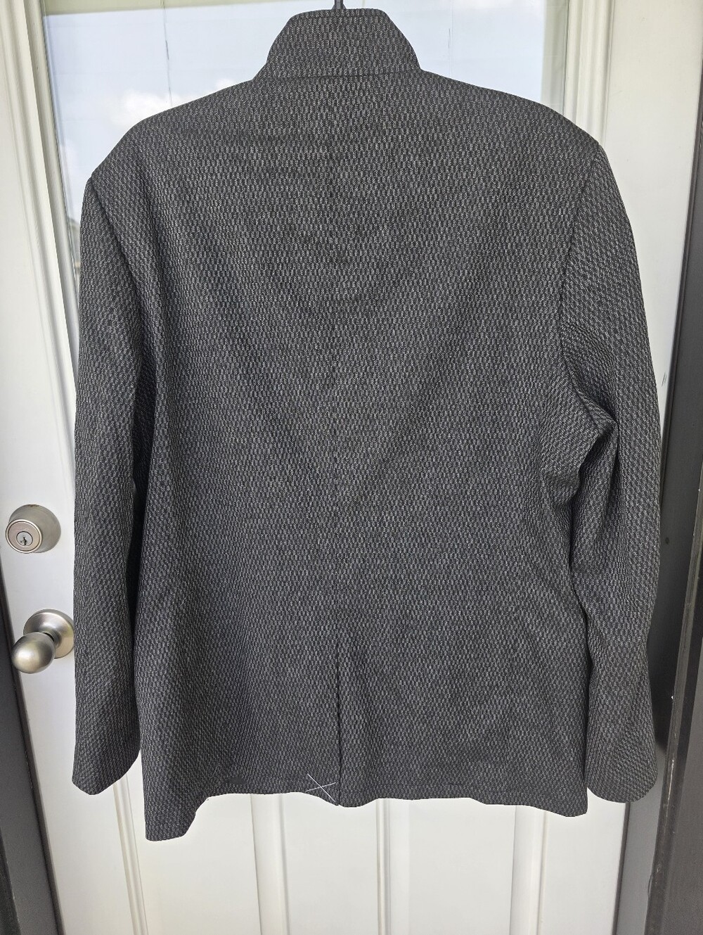 NWT Alfani $139.50 Gray Textured Sport Coat Jacket Large Modern Stretch Blazer - Picture 11 of 12
